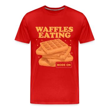 Gaufre Gaufre Lover Gaufres Cadeau - T-shirt bio Premium Homme - rouge - Devant - Damien (186cm)
