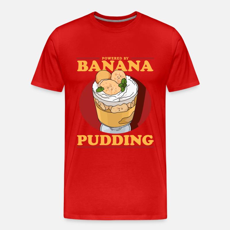 Bananenpudding Bananen Pudding Geschenk - Männer Premium Bio T-Shirt - Rot