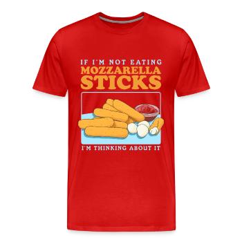 Mozzarella Sticks Mozzarella Sticks Gift - Men's Premium Organic T-Shirt - red - Front - Damien (186cm)