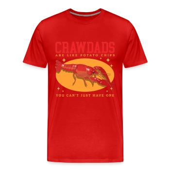 Crayfish Noble Crayfish Seafood Gift - Men's Premium Organic T-Shirt - red - Front - Damien (186cm)