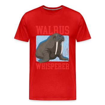 Cadeau de morse morse - T-shirt bio Premium Homme - rouge - Devant - Damien (186cm)
