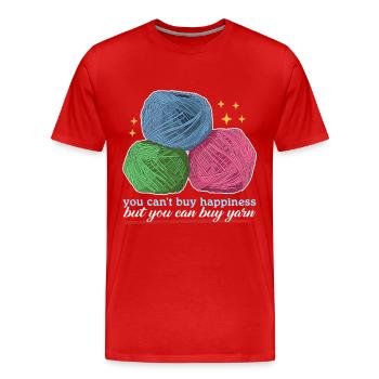 Crochet Crochet fil Crochet Crochet cadeau - T-shirt bio Premium Homme - rouge - Devant - Damien (186cm)