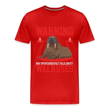 Cadeau de morse morse - T-shirt bio Premium Homme - rouge - Devant - Damien (186cm)
