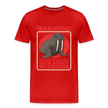 Cadeau de morse morse - T-shirt bio Premium Homme - rouge - Devant - Damien (186cm)