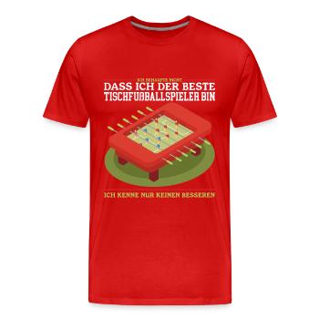 Baby-foot baby-foot baby-foot Crochet cadeau - T-shirt bio Premium Homme - rouge - Devant - Damien (186cm)