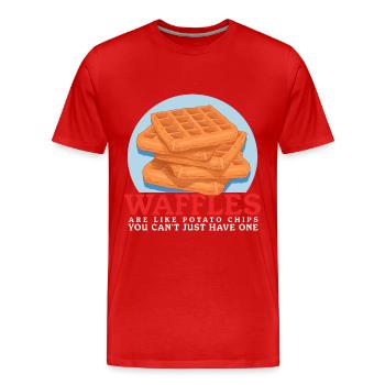 Gaufres Gaufres Lover Gaufre Cadeau - T-shirt bio Premium Homme - rouge - Devant - Damien (186cm)