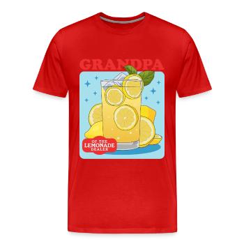 Limonade Limonade Citron Effervescent Cadeau - T-shirt bio Premium Homme - rouge - Devant - Damien (186cm)