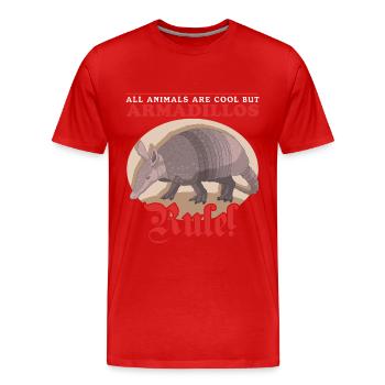 Tatou neuf bandes tatou cadeau - T-shirt bio Premium Homme - rouge - Devant - Damien (186cm)