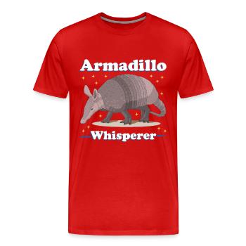 Tatou drôle à neuf bandes tatou cadeau - T-shirt bio Premium Homme - rouge - Devant - Damien (186cm)