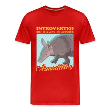 Tatous à neuf bandes tatou cadeau - T-shirt bio Premium Homme - rouge - Devant - Damien (186cm)