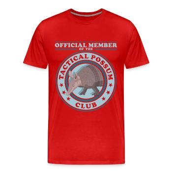 Tatous à neuf bandes de tatou cadeau - T-shirt bio Premium Homme - rouge - Devant - Damien (186cm)