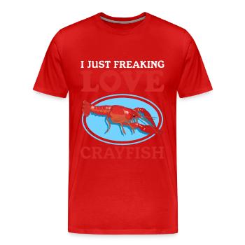 Flusskrebs Edelkrebs Meeresfrüchte Geschenk - Männer Premium Bio T-Shirt - Rot - Vorne - Damien (186cm)