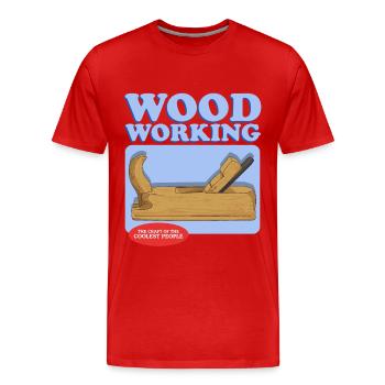 Menuiserie charpentier amélioration de l’habitat amateur cadeau - T-shirt bio Premium Homme - rouge - Devant - Damien (186cm)