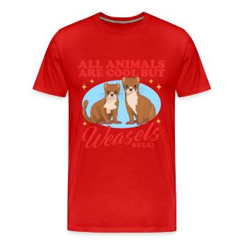 belette souris belette petite belette cadeau - T-shirt bio Premium Homme - rouge - Devant - Damien (186cm)