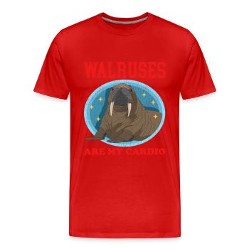Cadeau de morse morse - T-shirt bio Premium Homme - rouge - Devant - Damien (186cm)