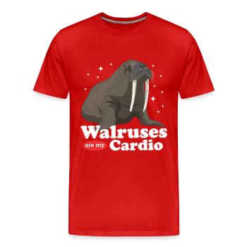 Walrus Walrus Walrus Walrus Gift - Men's Premium Organic T-Shirt - red - Front - Damien (186cm)