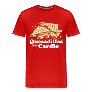 Quesadilla Quesadillas Tortilla Gift - Men's Premium Organic T-Shirt - red - Front - Damien (186cm)