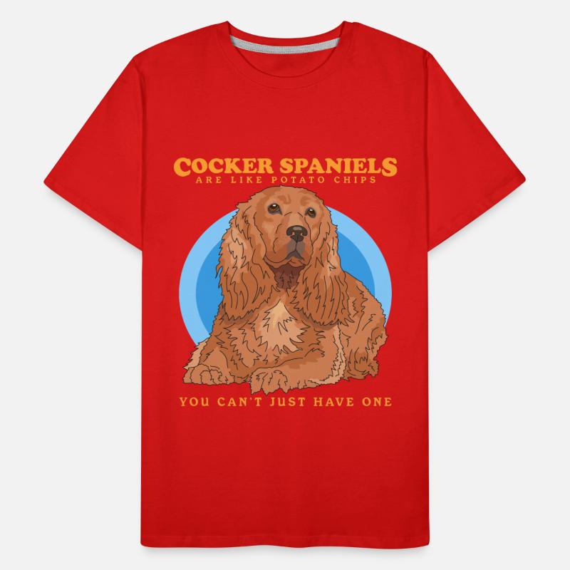 Cocker Spaniel anglais Cocker Spaniel cadeau T-shirt bio Premium Homme