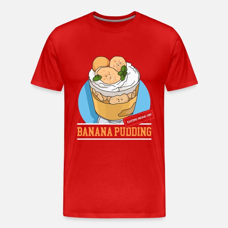 Bananenpudding Bananen Pudding Geschenk - Männer Premium Bio T-Shirt - Rot