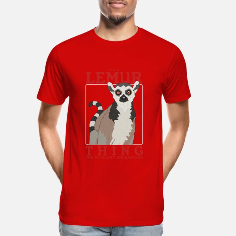 Lemur Ringtail Lemurs Ringtail Ring-tailed Lemur Lemure Gift Men's Premium Organic T-Shirt