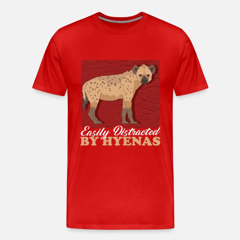 Hyäne Tüpfelhyäne Hyänen Geschenk - Männer Premium Bio T-Shirt - Rot