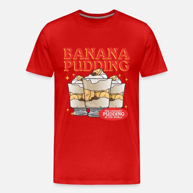 Bananenpudding Bananen-Pudding Geschenk - Männer Premium Bio T-Shirt - Rot