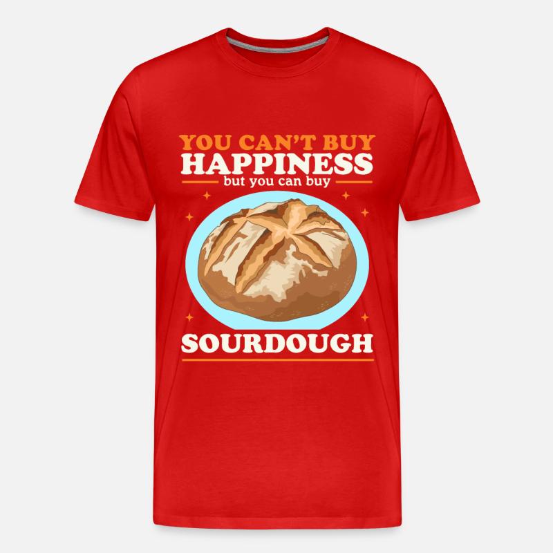 Sauerteigbrote Sauerteig Geschenk - Männer Premium Bio T-Shirt - Rot