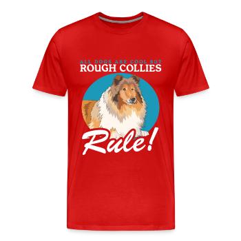 Collie Dog Collie Collie Collies Cadeau - T-shirt bio Premium Homme - rouge - Devant - Damien (186cm)