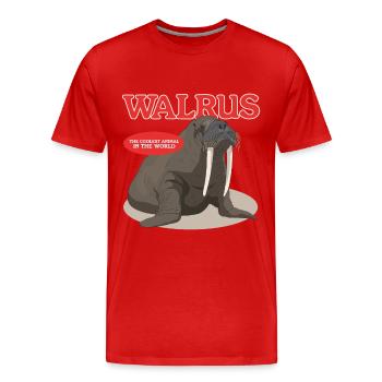 Morse Morse Morse Morse Cadeau de morse - T-shirt bio Premium Homme - rouge - Devant - Damien (186cm)