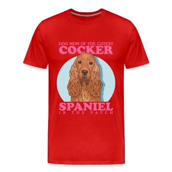 Cocker Spaniel Mom Cocker Spaniel Gift - Men's Premium Organic T-Shirt - red - Front - Damien (186cm)