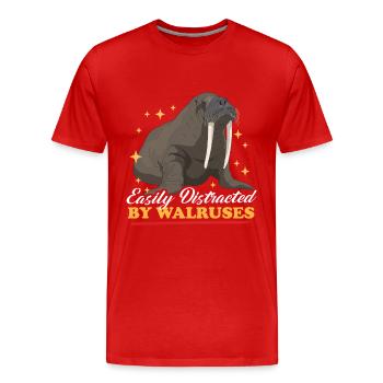 Cadeau de morse morse - T-shirt bio Premium Homme - rouge - Devant - Damien (186cm)