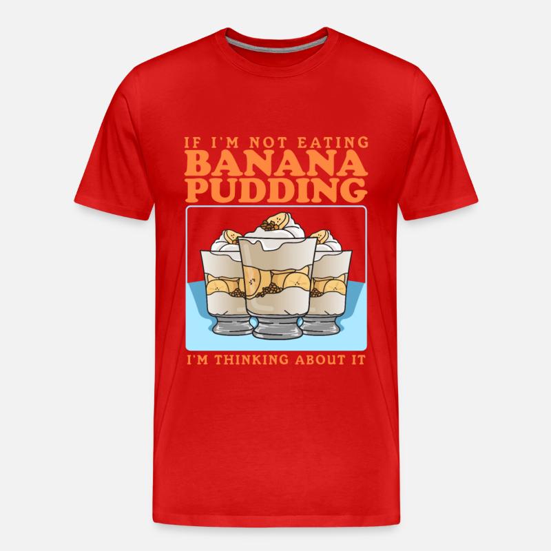 Bananenpudding Bananen-Pudding Geschenk - Männer Premium Bio T-Shirt - Rot