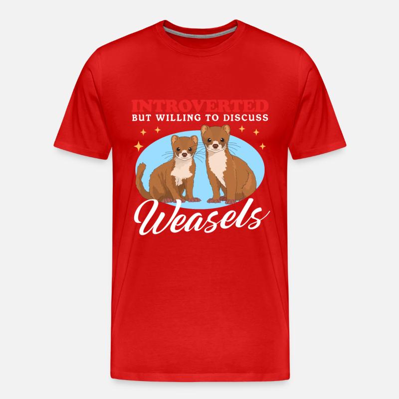 Weasel Mouse Weasel Hermännchen Gift - Men's Premium Organic T-Shirt - red