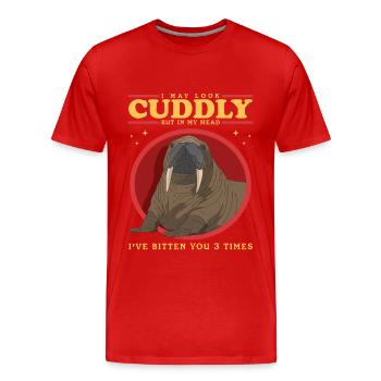 Morse Morse Morse Morse Cadeau de morse - T-shirt bio Premium Homme - rouge - Devant - Damien (186cm)