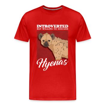 Hyène Hyène tachetée Cadeau - T-shirt bio Premium Homme - rouge - Devant - Damien (186cm)