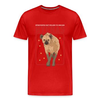 Hyène tachetée Hyène Hyène Cadeau - T-shirt bio Premium Homme - rouge - Devant - Damien (186cm)