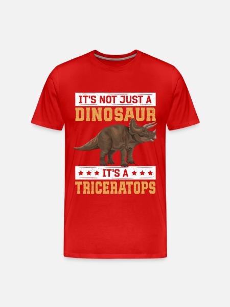 Triceratops Dinosaur Dinos Gift - Men's Premium Organic T-Shirt - red