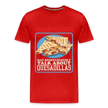 Quesadilla Tortilla Quesadillas Gifts - Men's Premium Organic T-Shirt - red - Front - Damien (186cm)