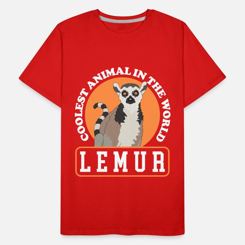 Lemurs Lémurien annelé lémur queue bouclée lemure cadeau T-shirt bio Premium Homme