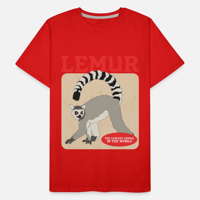 Lemuren Ringelschwanz Lemure Katta Lemur Geschenk Männer Premium Bio T-Shirt