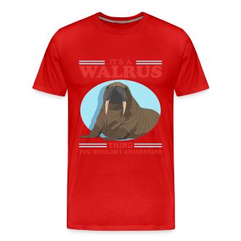 Morse Morse Morse Morse Cadeau de morse - T-shirt bio Premium Homme - rouge - Devant - Damien (186cm)