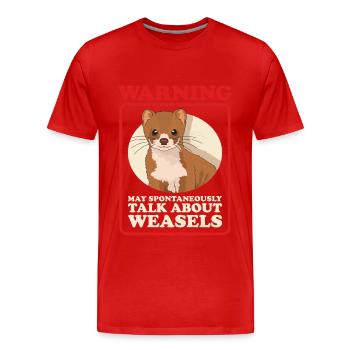 Weasel Dwarf Weasel Small Weasel Gift - Men's Premium Organic T-Shirt - red - Front - Damien (186cm)