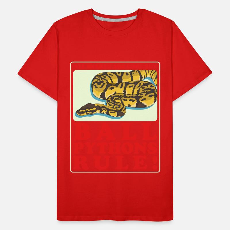 Roi Python Python Serpent Cadeau T-shirt bio Premium Homme