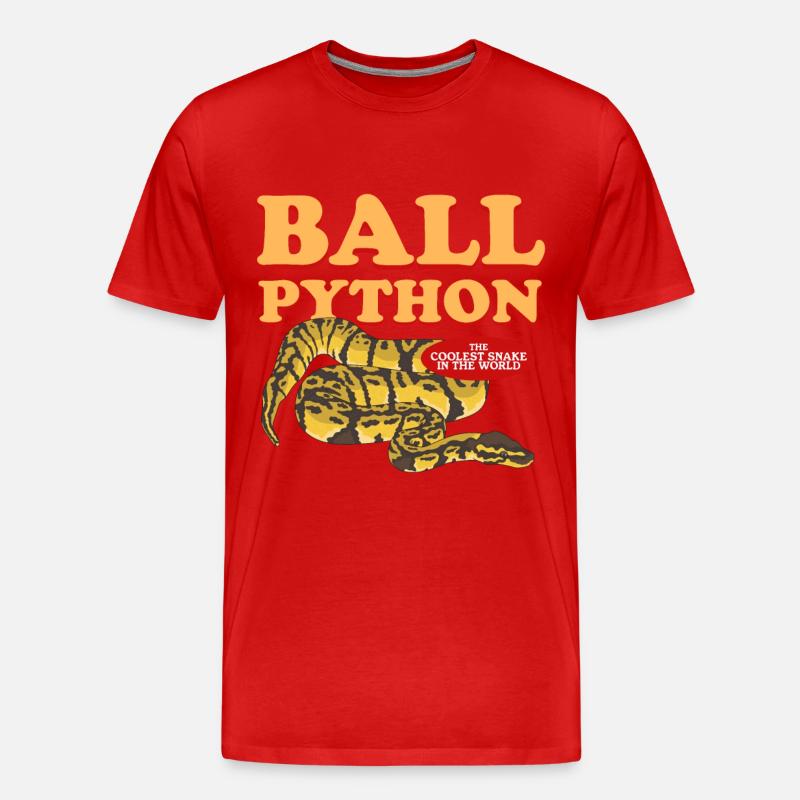 Roi Python Python Serpents Cadeau - T-shirt bio Premium Homme - rouge