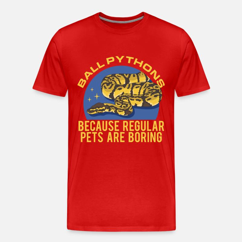 Roi Python Serpents Python Cadeau - T-shirt bio Premium Homme - rouge