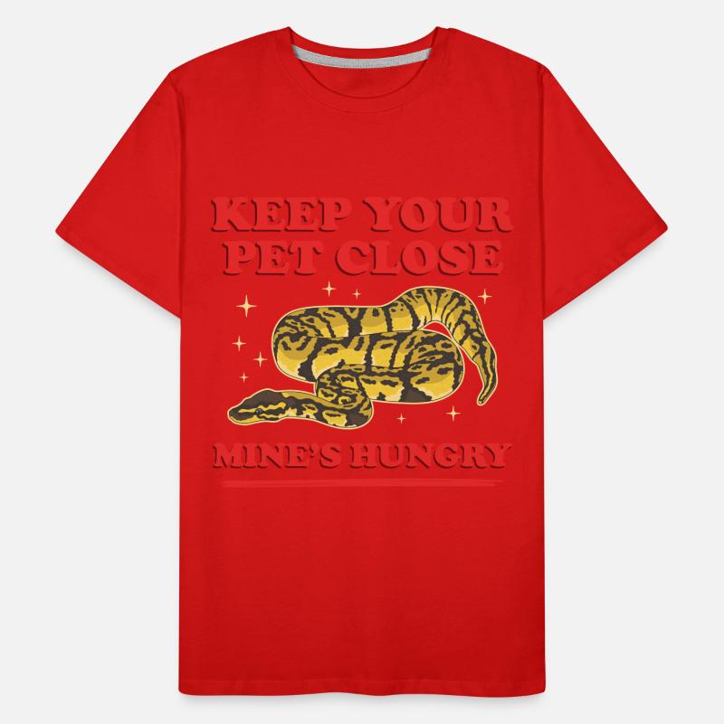 Roi Python Serpent Python Cadeau T-shirt bio Premium Homme