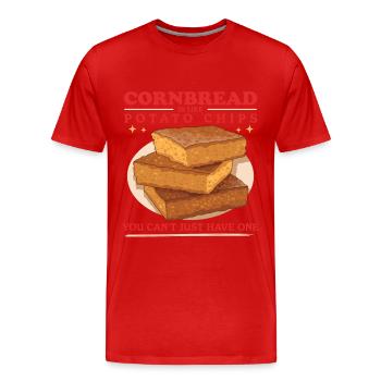 Pain de maïs Pain de maïs Cadeau de pain de maïs - T-shirt bio Premium Homme - rouge - Devant - Damien (186cm)