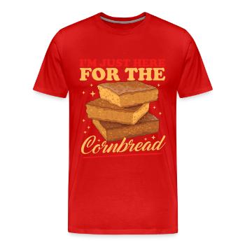 Pain de maïs Pain de maïs Cadeau - T-shirt bio Premium Homme - rouge - Devant - Damien (186cm)