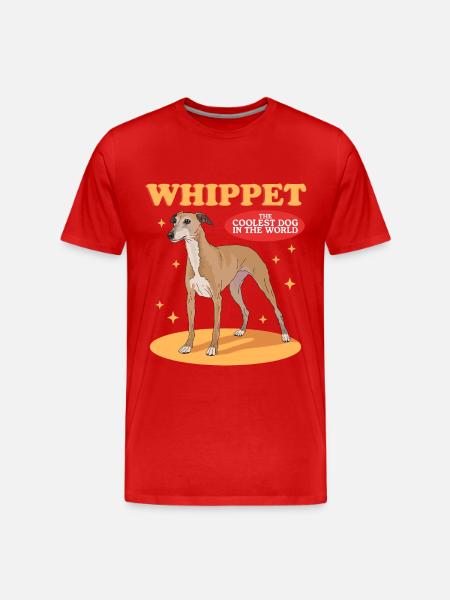 Whippet Petits Lévriers Anglais Cadeaux - T-shirt bio Premium Homme - rouge