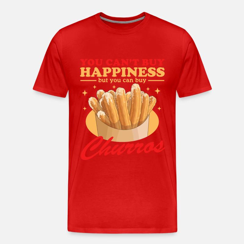 Churro Bäcker Churros Geschenke - Männer Premium Bio T-Shirt - Rot